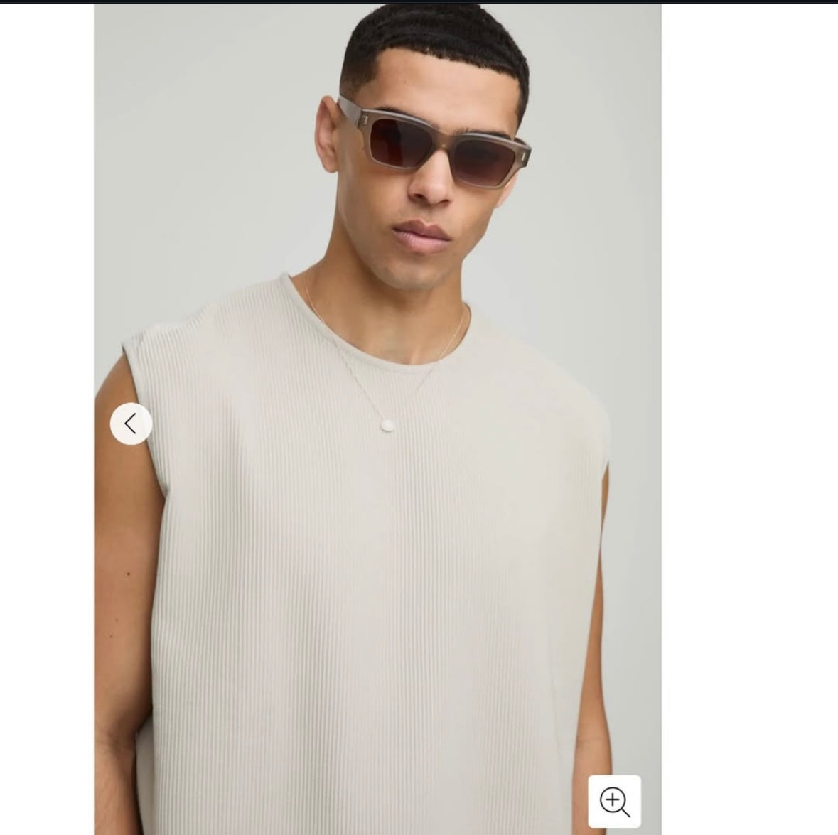 Oversized Pleated Tank