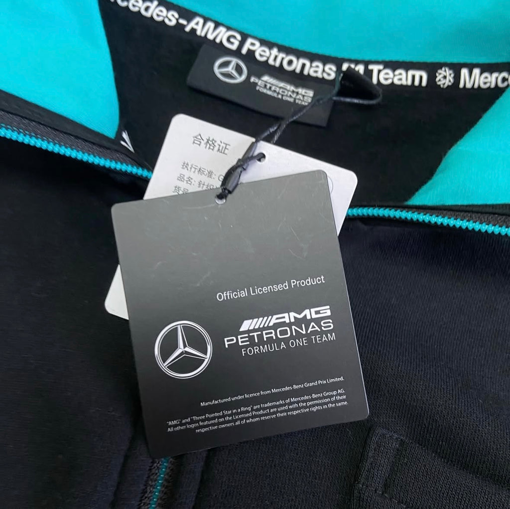 Mercedes AMG Petronas F1 1/4 zip Sweatshirt-Black