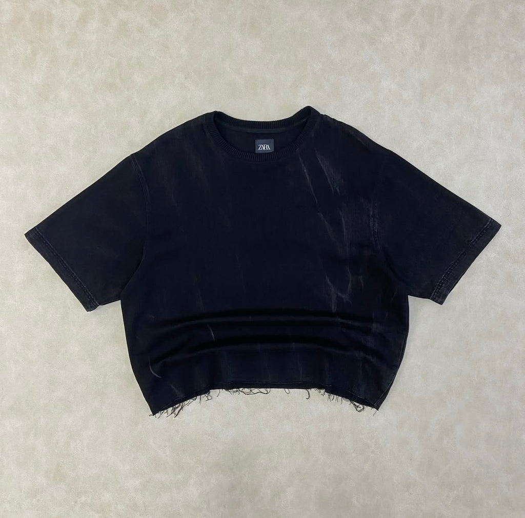 Cropped Fit Denim T-Shirt