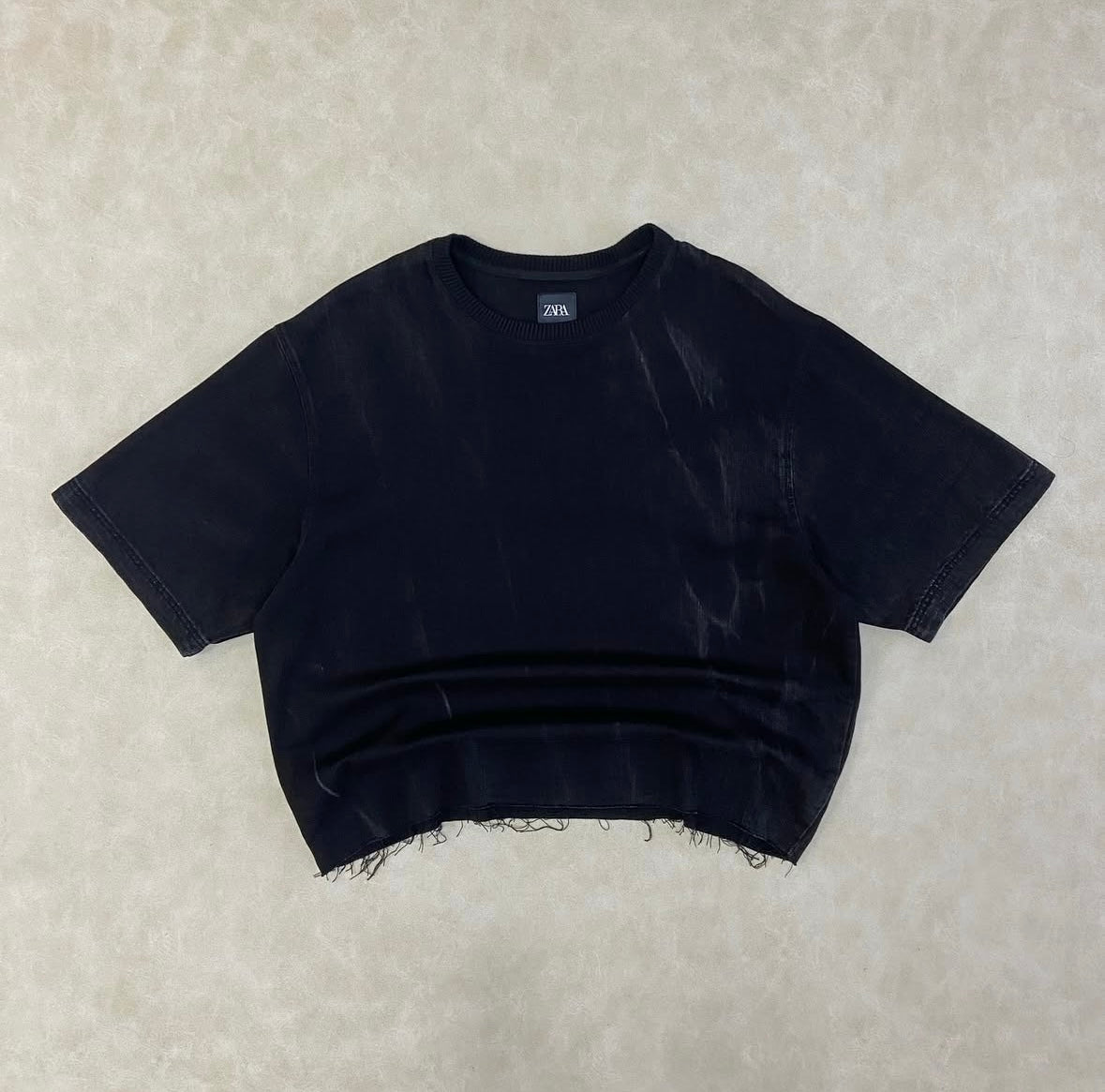 Cropped Fit Denim T-Shirt