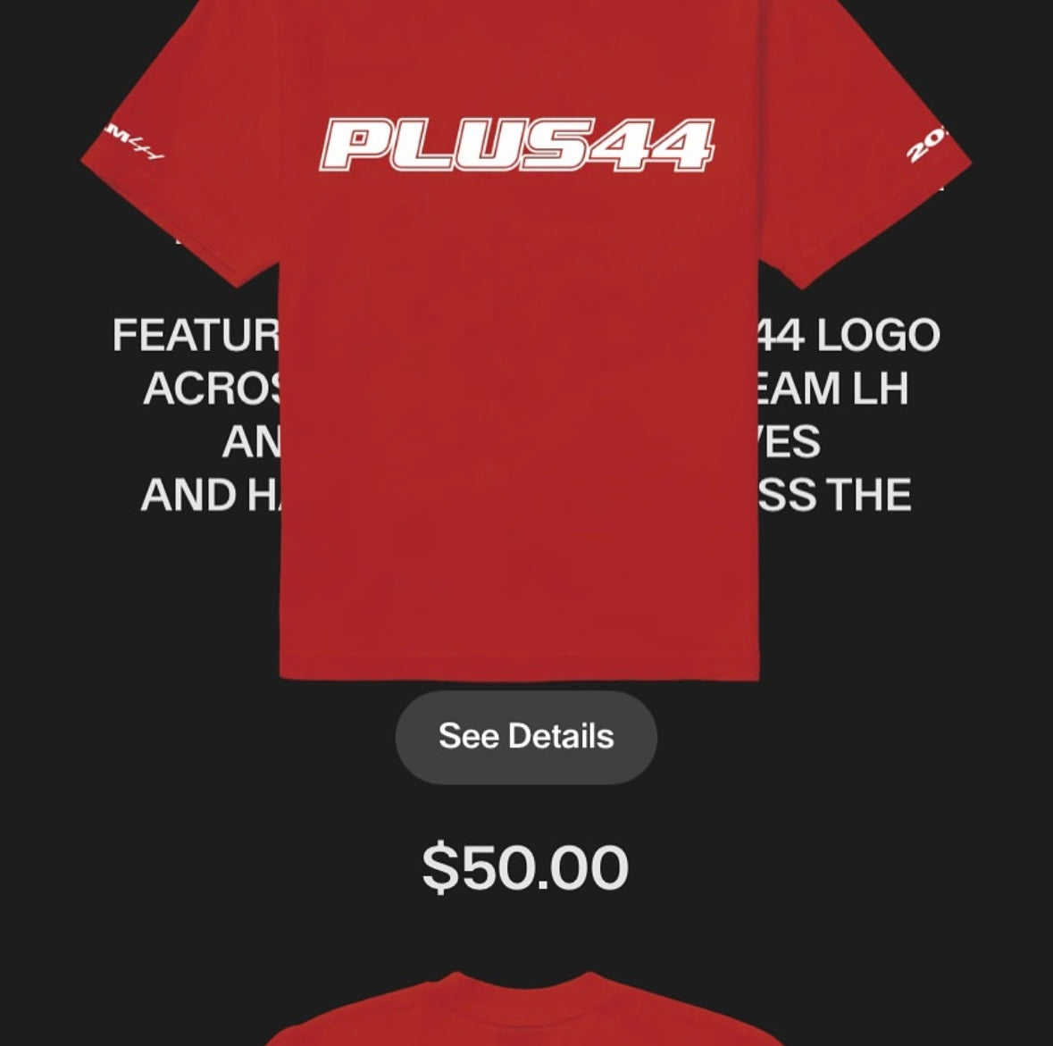 +44 2025 HAMILTON CREW S/S RED TEE