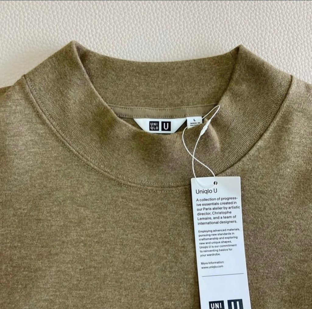 Uniqlo Brushed Jersey Mock Neck Long