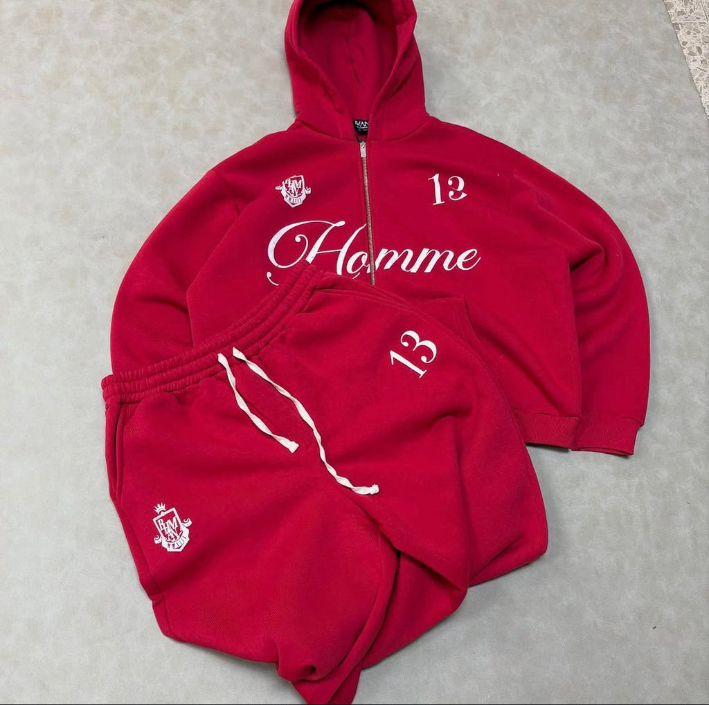 Oversized Boxy Homme 13 Zip Through
Extreme Wide Leg Tracksuit