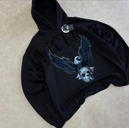 ROKU STUDIO Respect Or Die Cropped
Graphic Hoodie