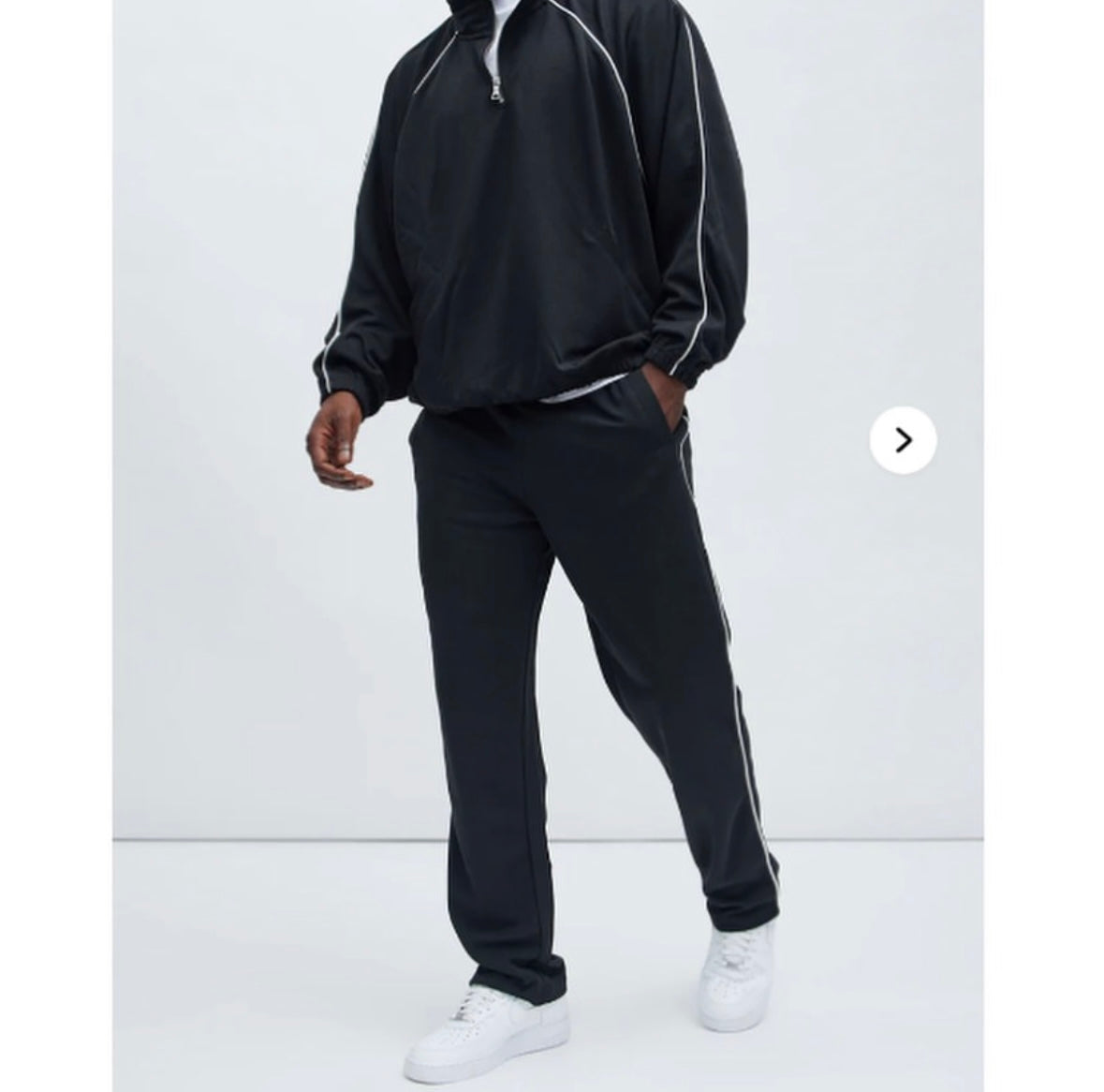 Terry Relaxed Tack Pants - Black