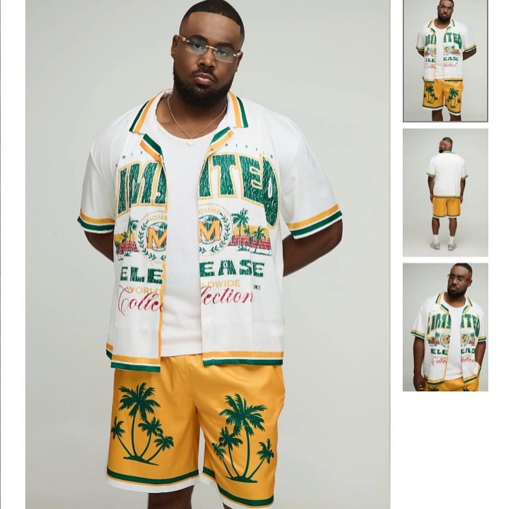 Limited Slogan Satin Shirt and Shorts
Oversize