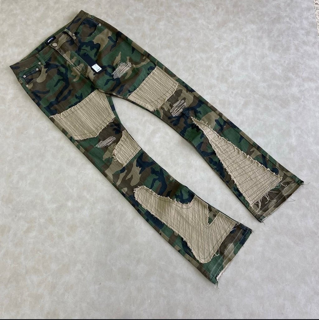 Got Something For You 	Flare Pants - Camouflage