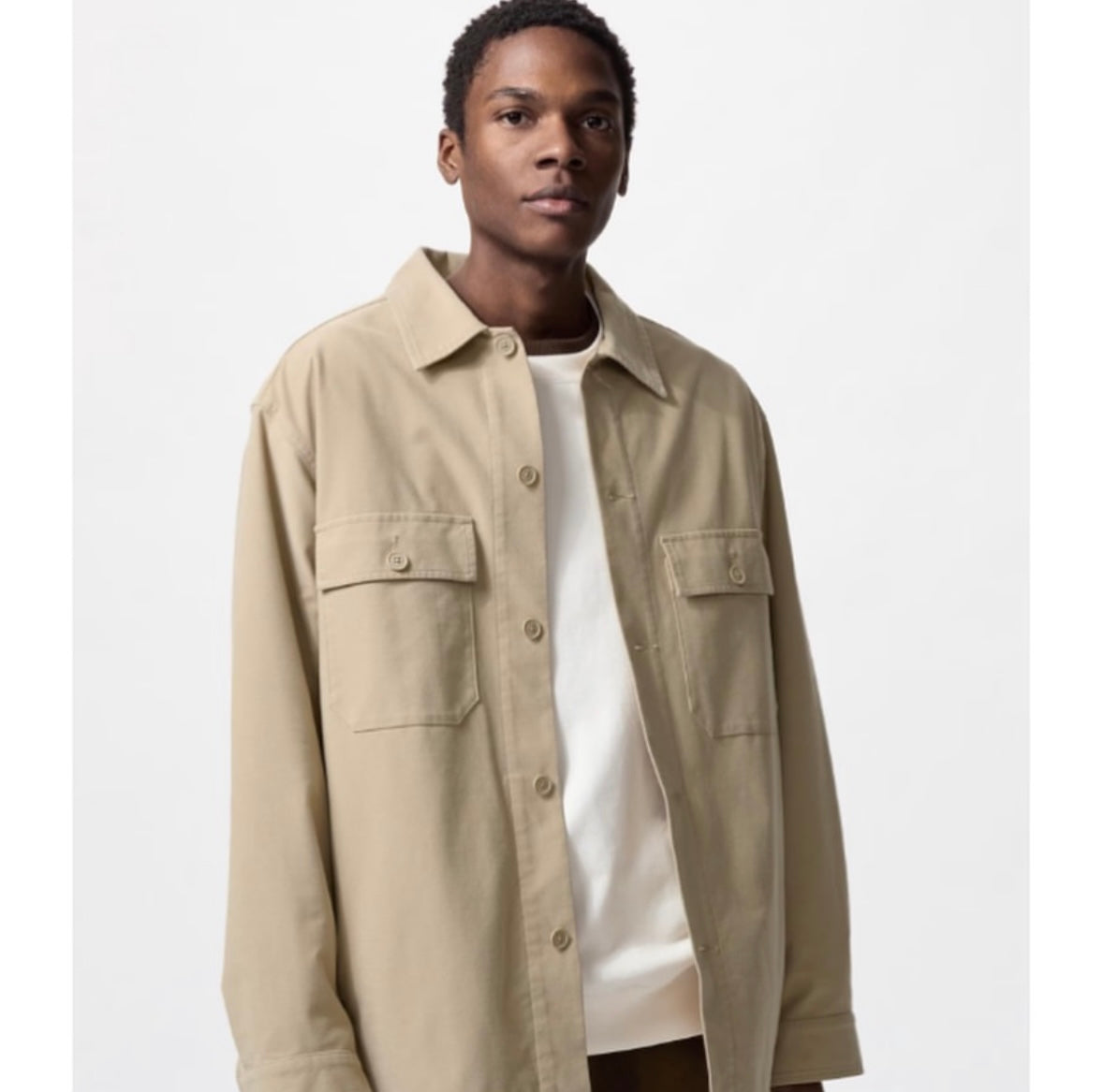 Beige Overshirt Uniqlo