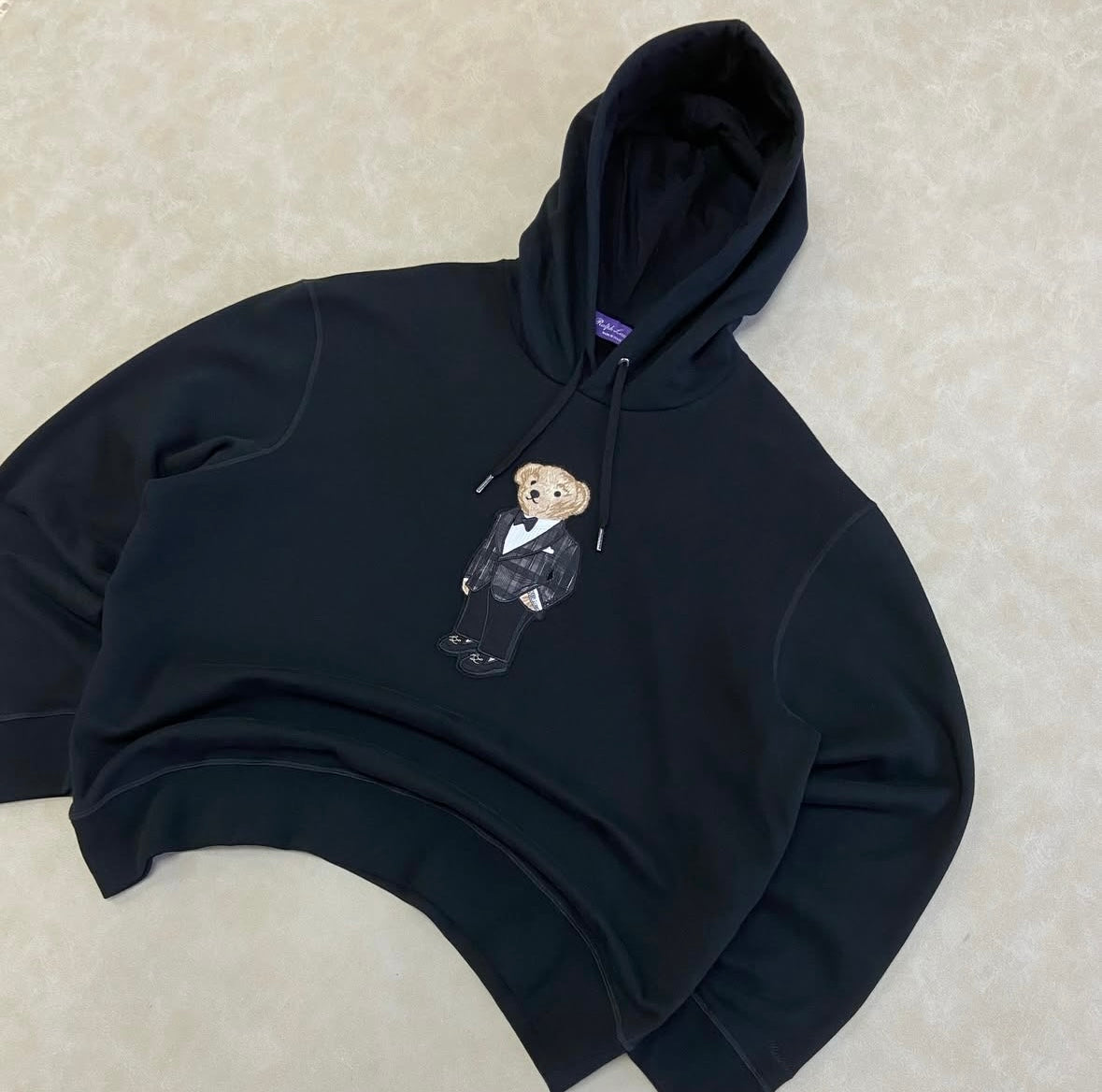 Polo Bear Fleece Hoodie Purple Label