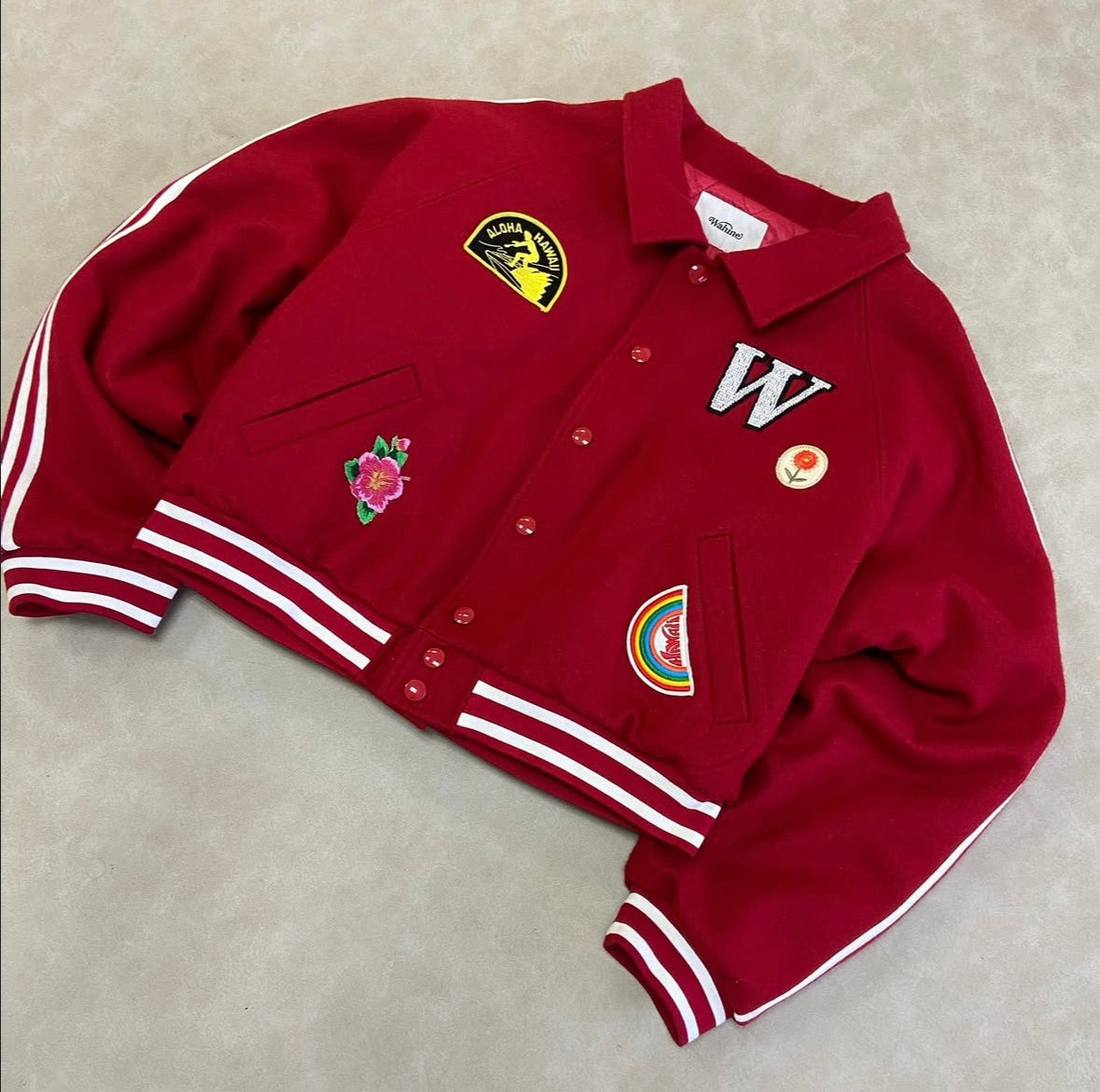 Waine Varsity Boxy Unisex Jacket