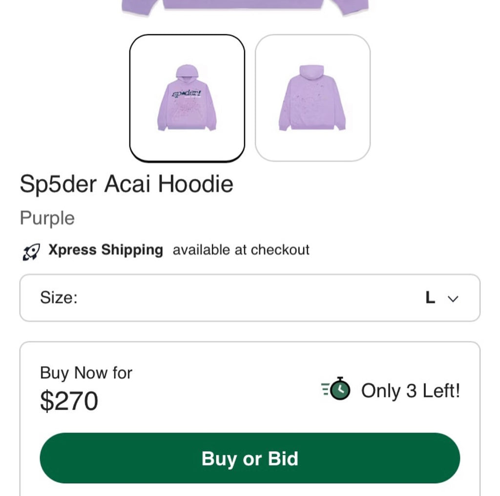 Sp5der Acai Hoodie