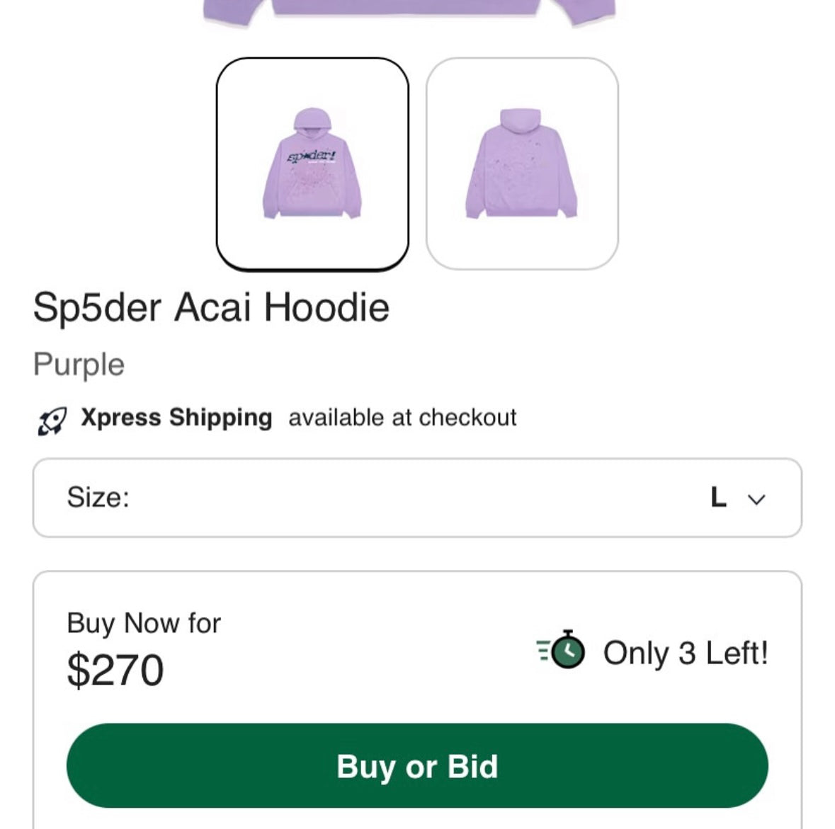 Sp5der Acai Hoodie
