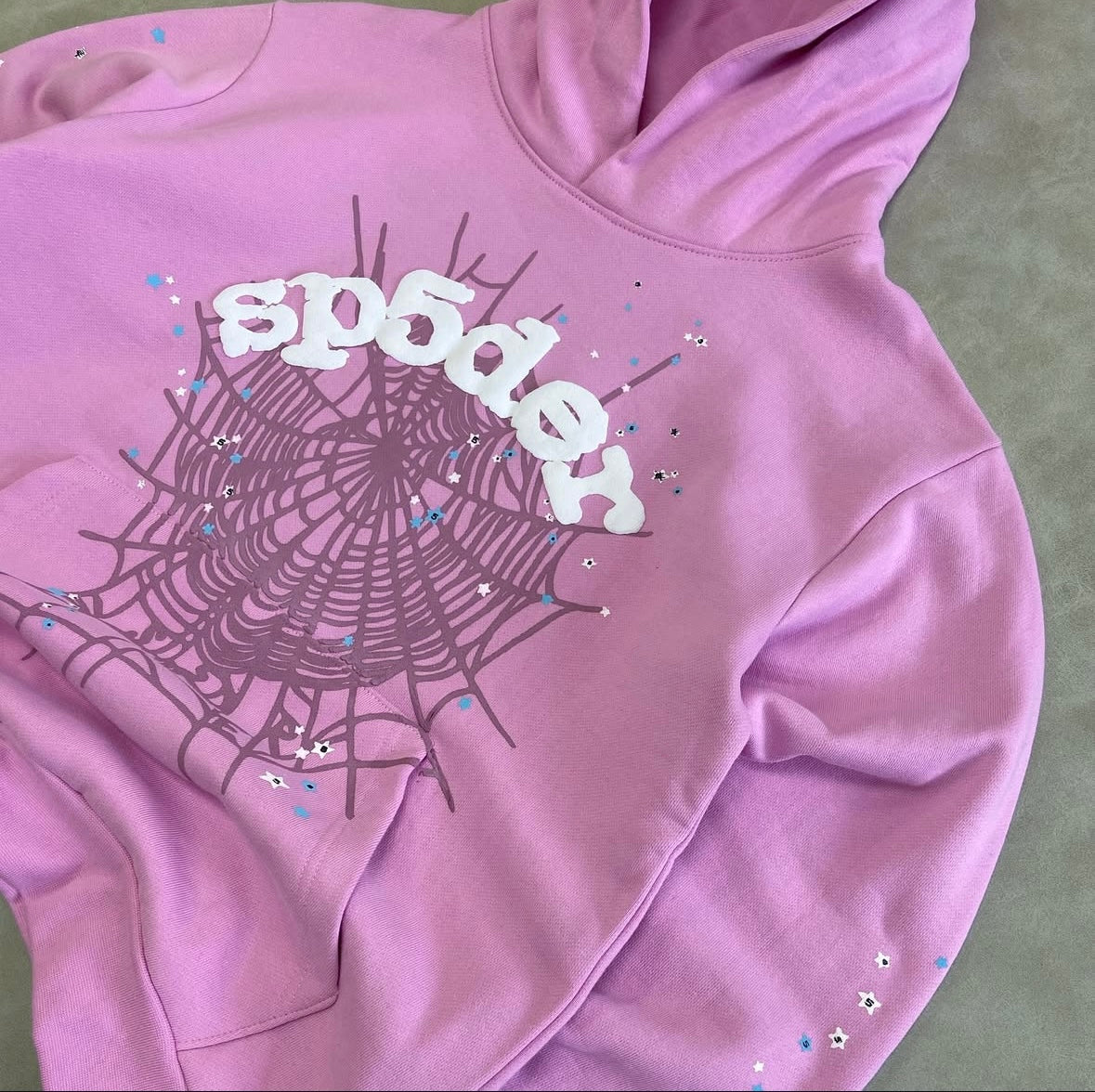 Sp5der OG Web Hoodie Pink