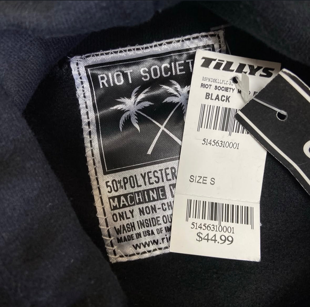 RIOT SOCIETY Panda Rose Skull Mens
Hoodie