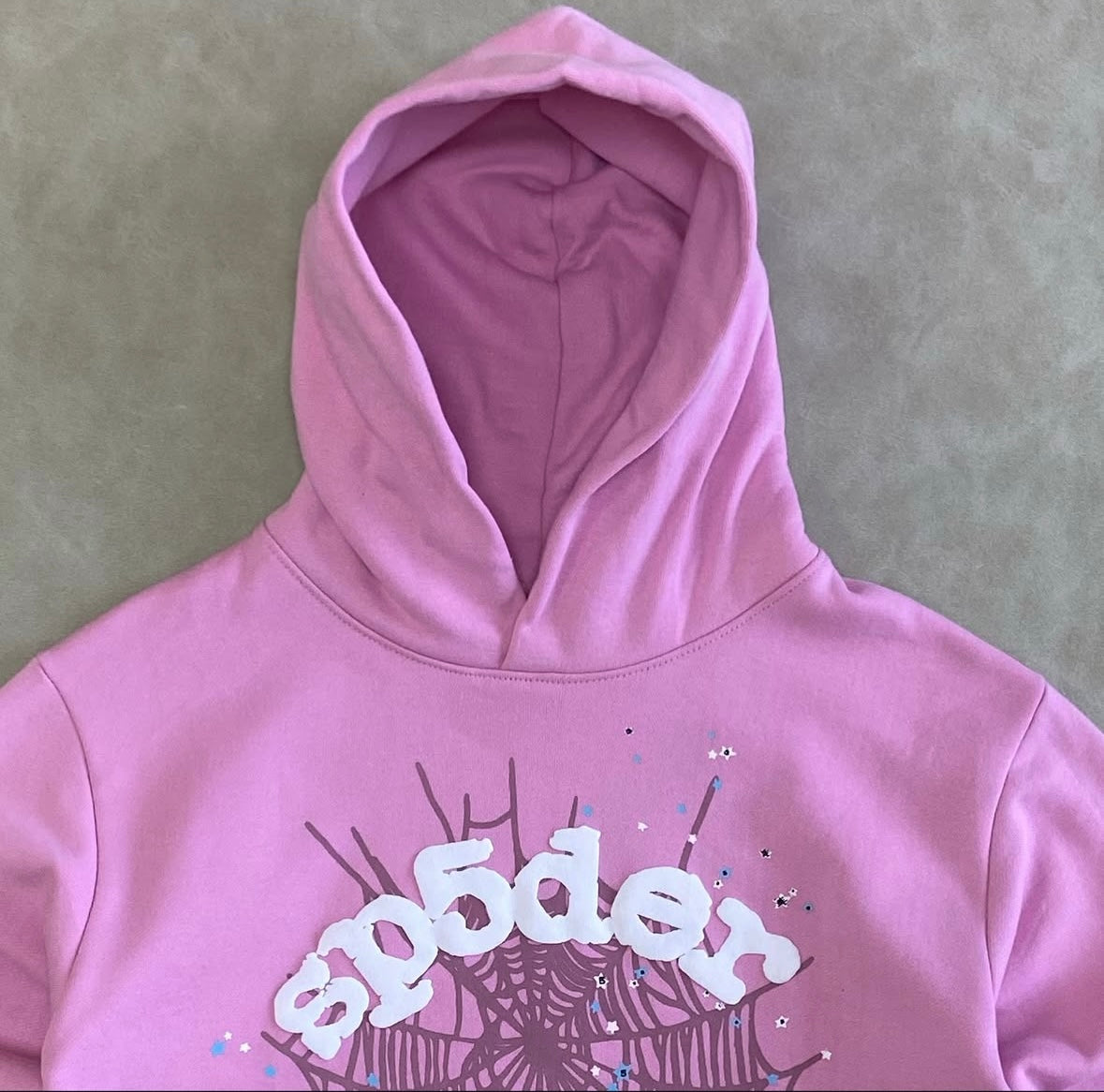 Sp5der OG Web Hoodie Pink