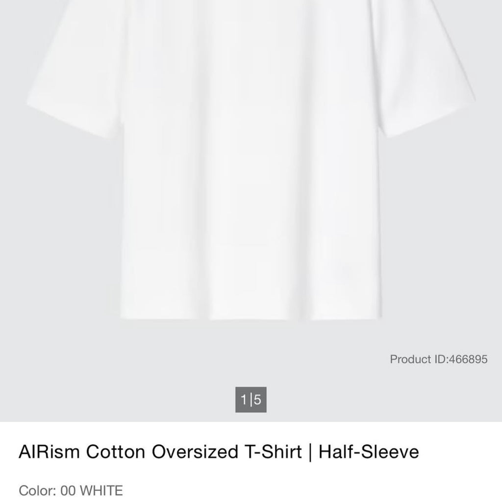 AlRism Cotton Oversized T-Shirt | Half-Sleeve