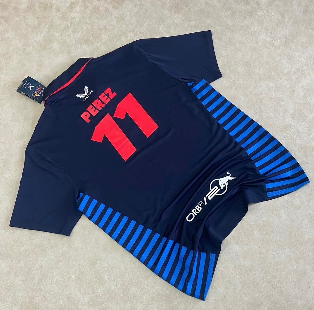 Men’s Castore Sergio Perez Navy Red Bull Racing 2024 Team Polo