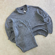 Oversized Revere Knitted Polo Tracksuit