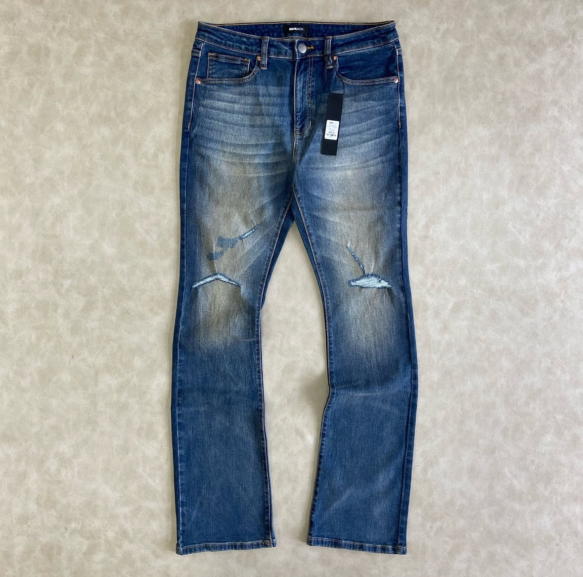 Arch Stacked Slim Flare Jeans - Dark Wash