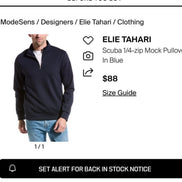ELIE TAHARI Scuba 1/4-zip Mock Pullover