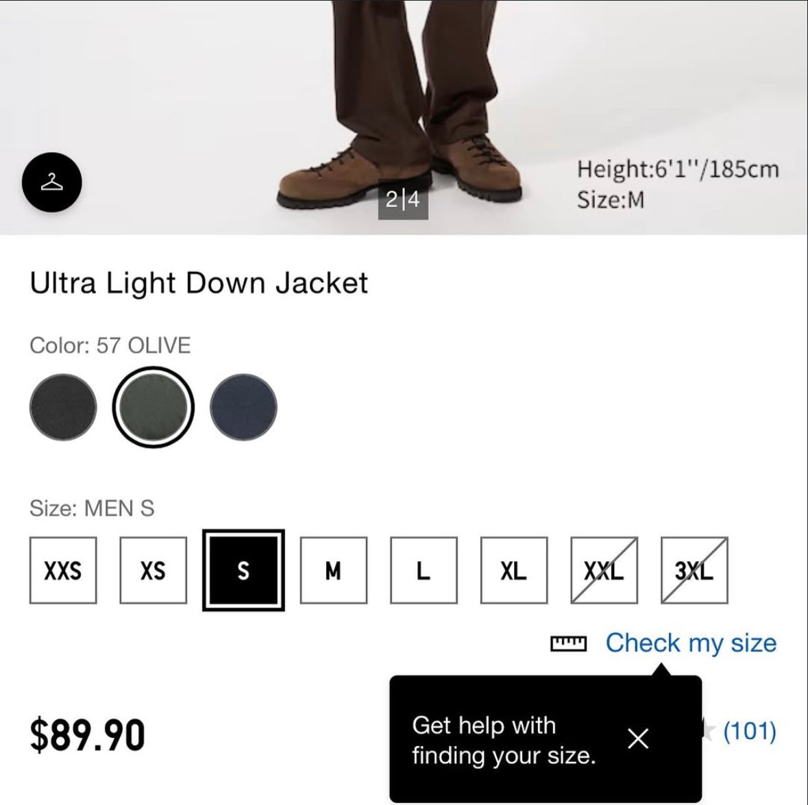 Uniqlo Ultra Light Down Water-repellent
Jacket
