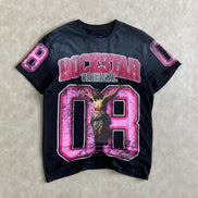 Fields Black/Pink Oversized Graphic T-Shirt