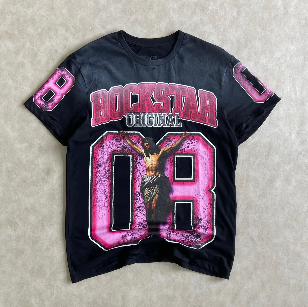 Fields Black/Pink Oversized Graphic T-Shirt