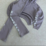 Oversized Boxy Printed Flared Tracksuit