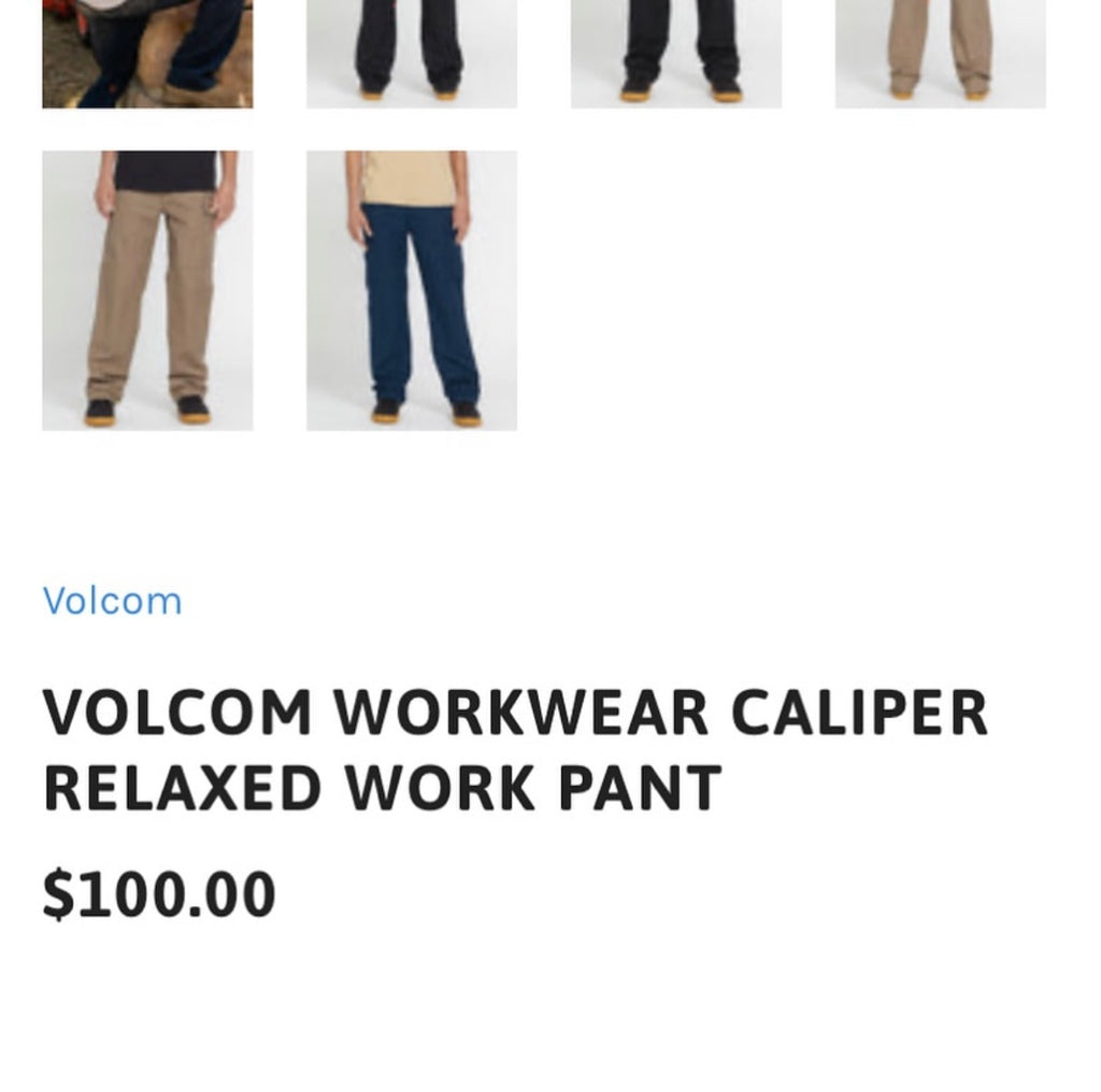 Volcom Workwear Caliper Relaxed Work Pants