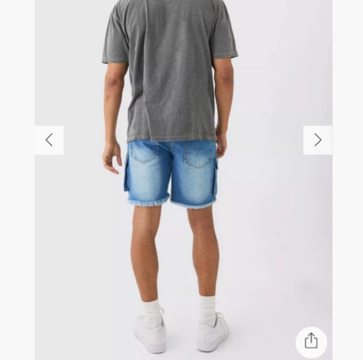 Raw Fitted Denim Shorts