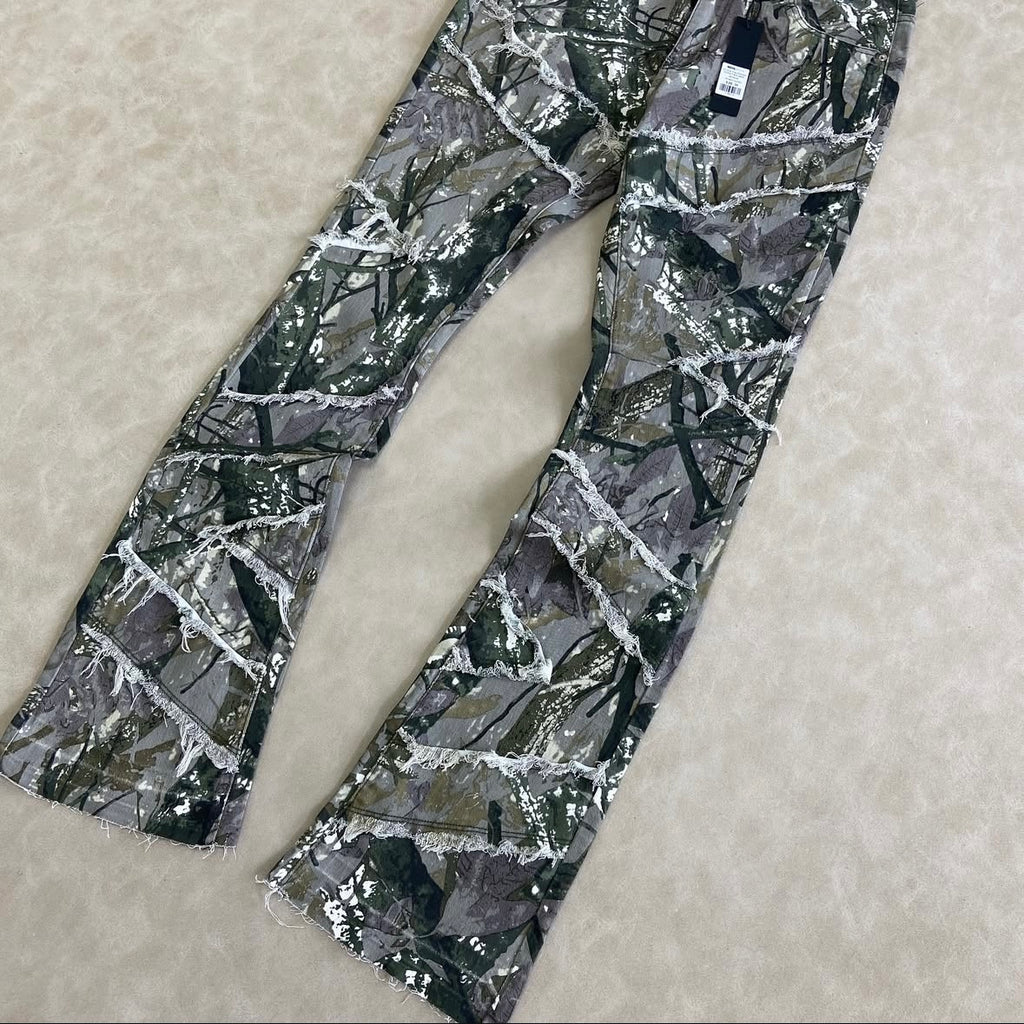 On Repeat Cargo Flare Pants - Green/Combined