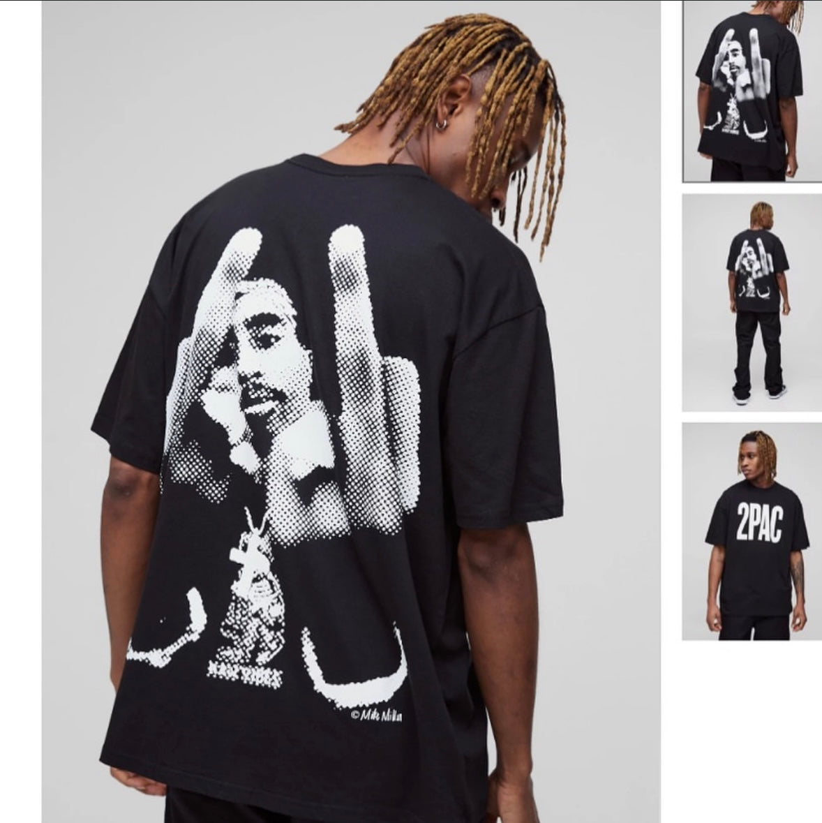 Tall Oversize T-Shirt With Tupac Print
