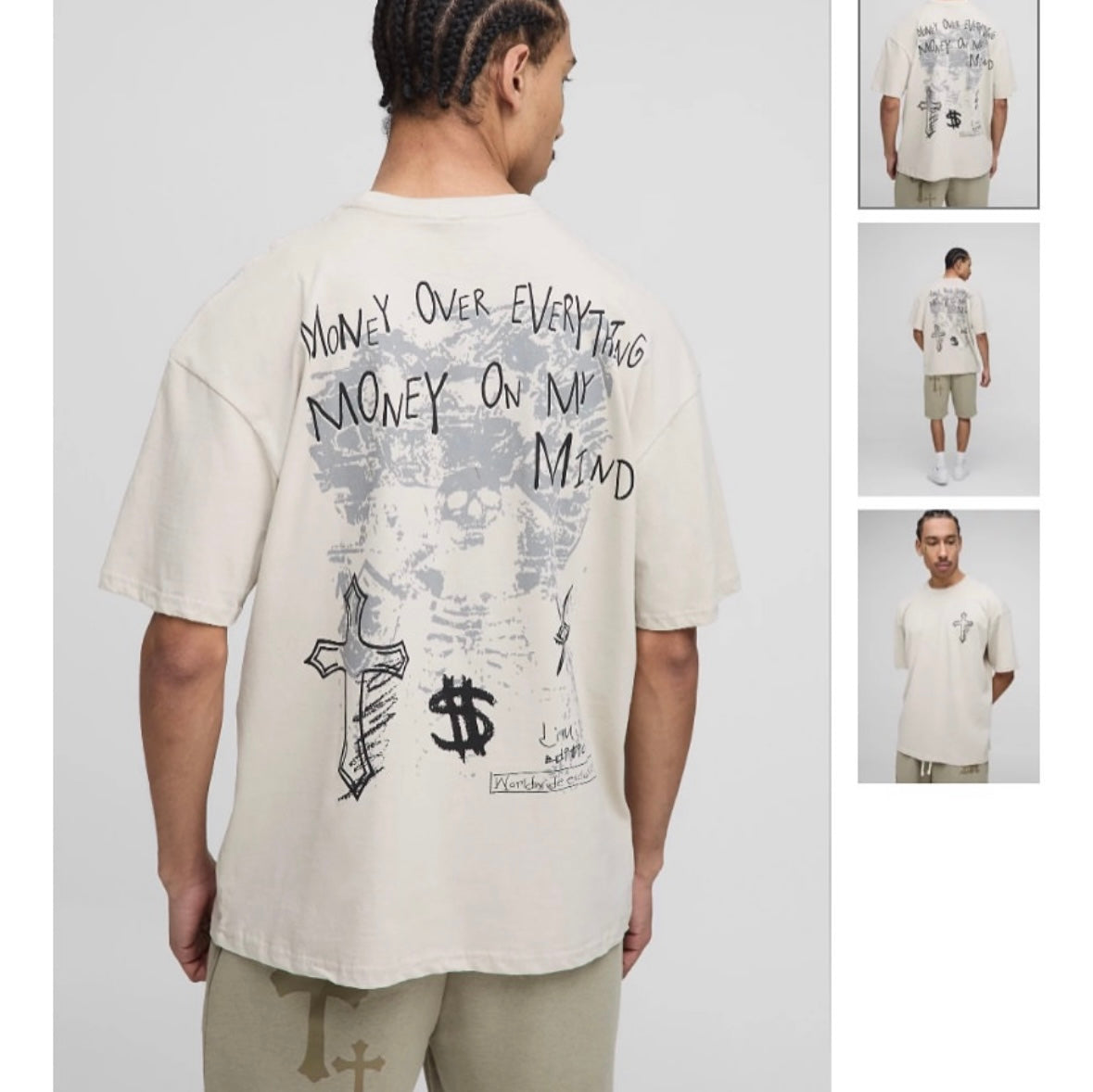 Oversized Cross Renaissance Graphic T-
Shirt