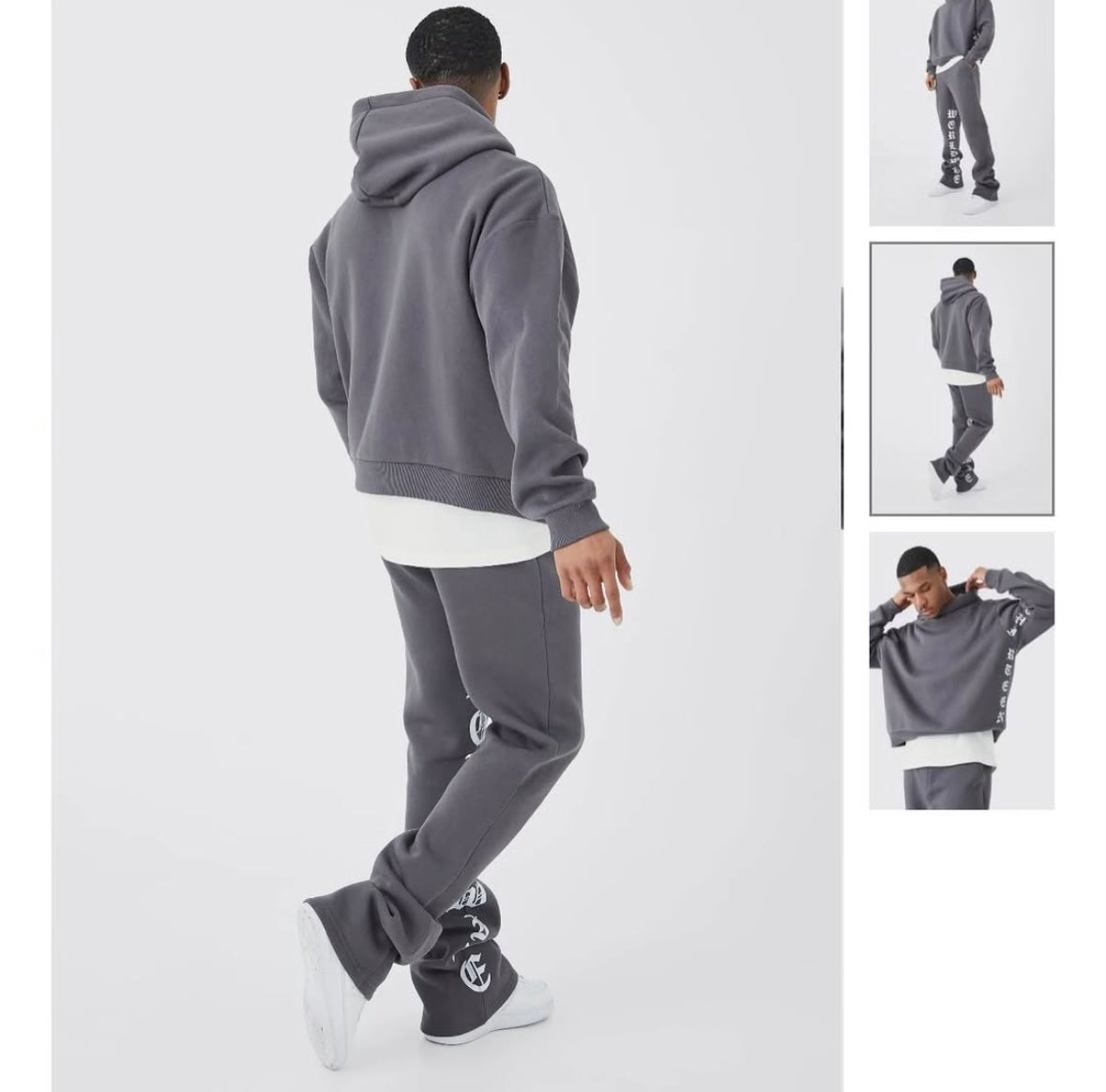 Oversized Boxy Printed Flared Tracksuit