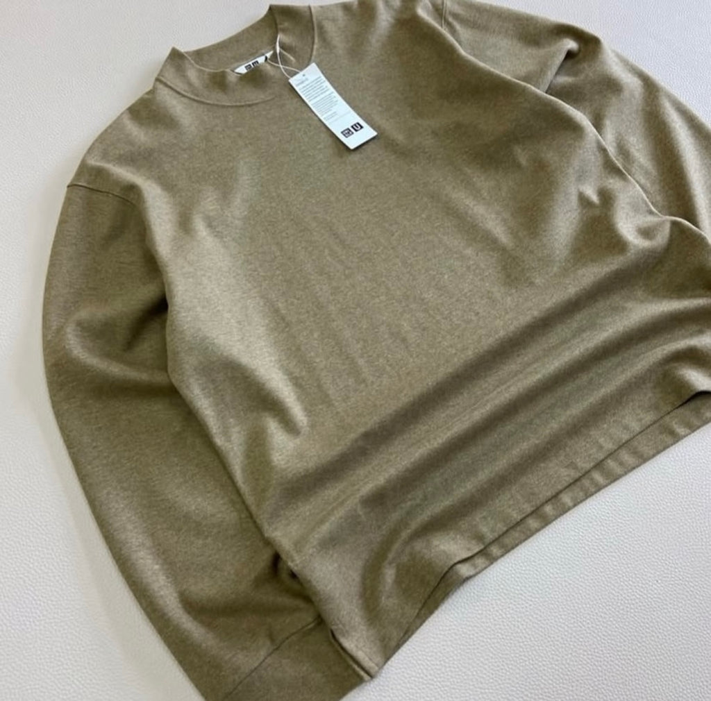 Uniqlo Brushed Jersey Mock Neck Long