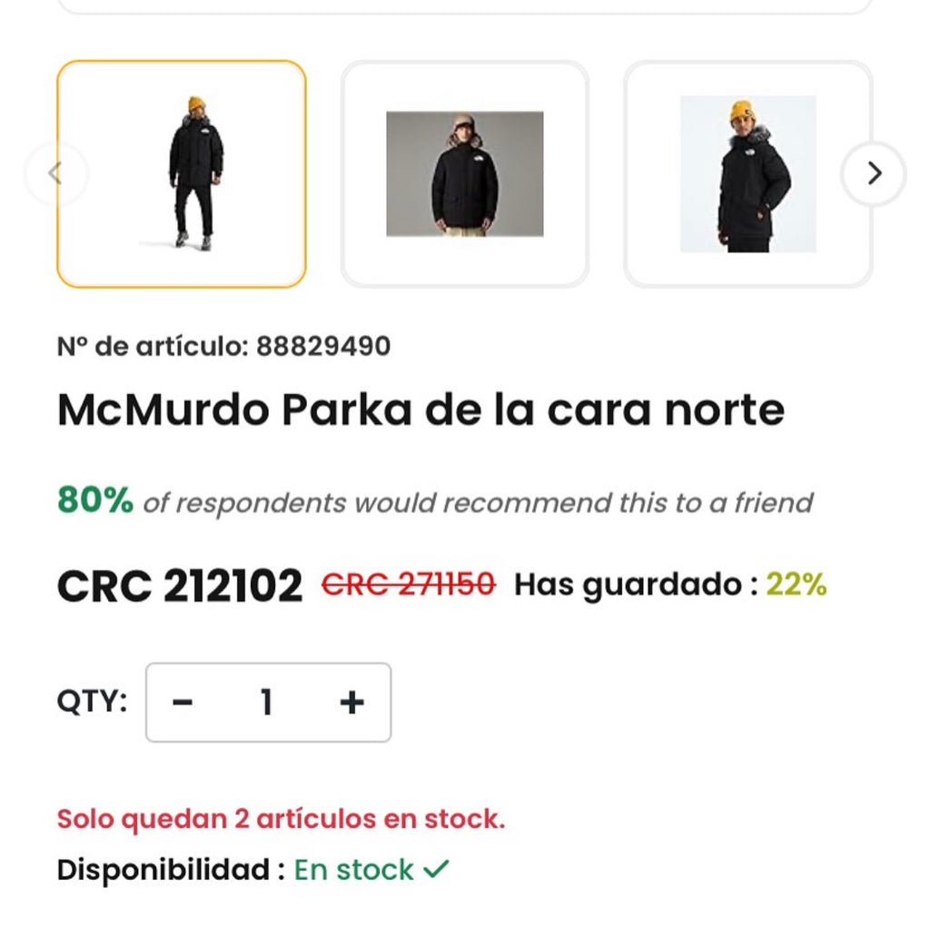 The North Face Parka 600 Waterproof
Jacket