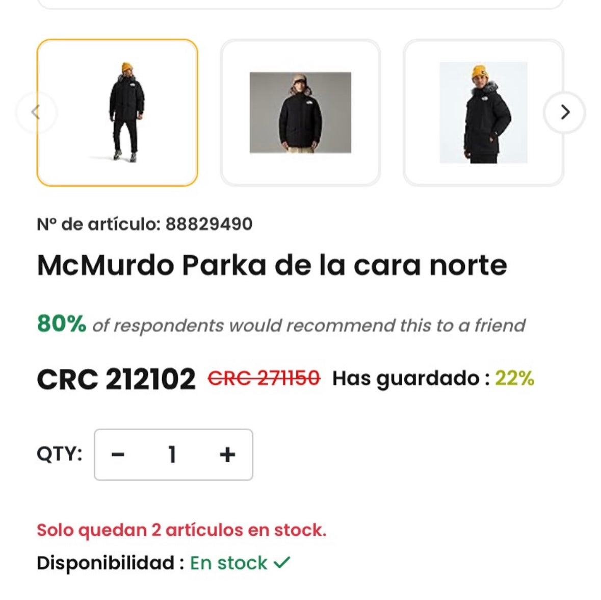 The North Face Parka 600 Waterproof
Jacket