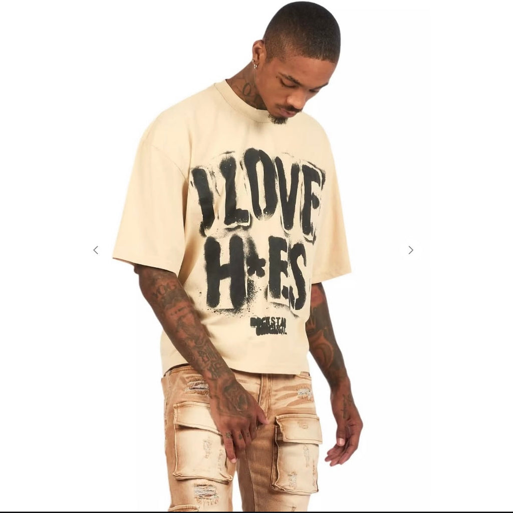 Waller Beige/Boxy Crop T-Shirt