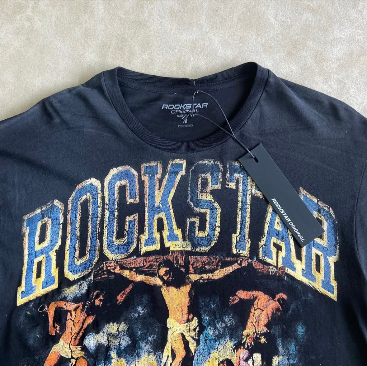 Waller Black Oversized Graphic T-Shirt