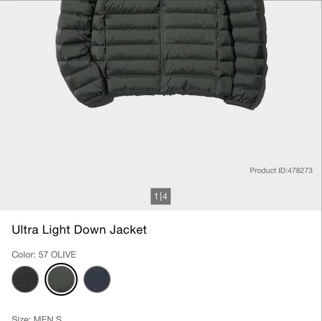 Uniqlo Ultra Light Down Water-repellent
Jacket