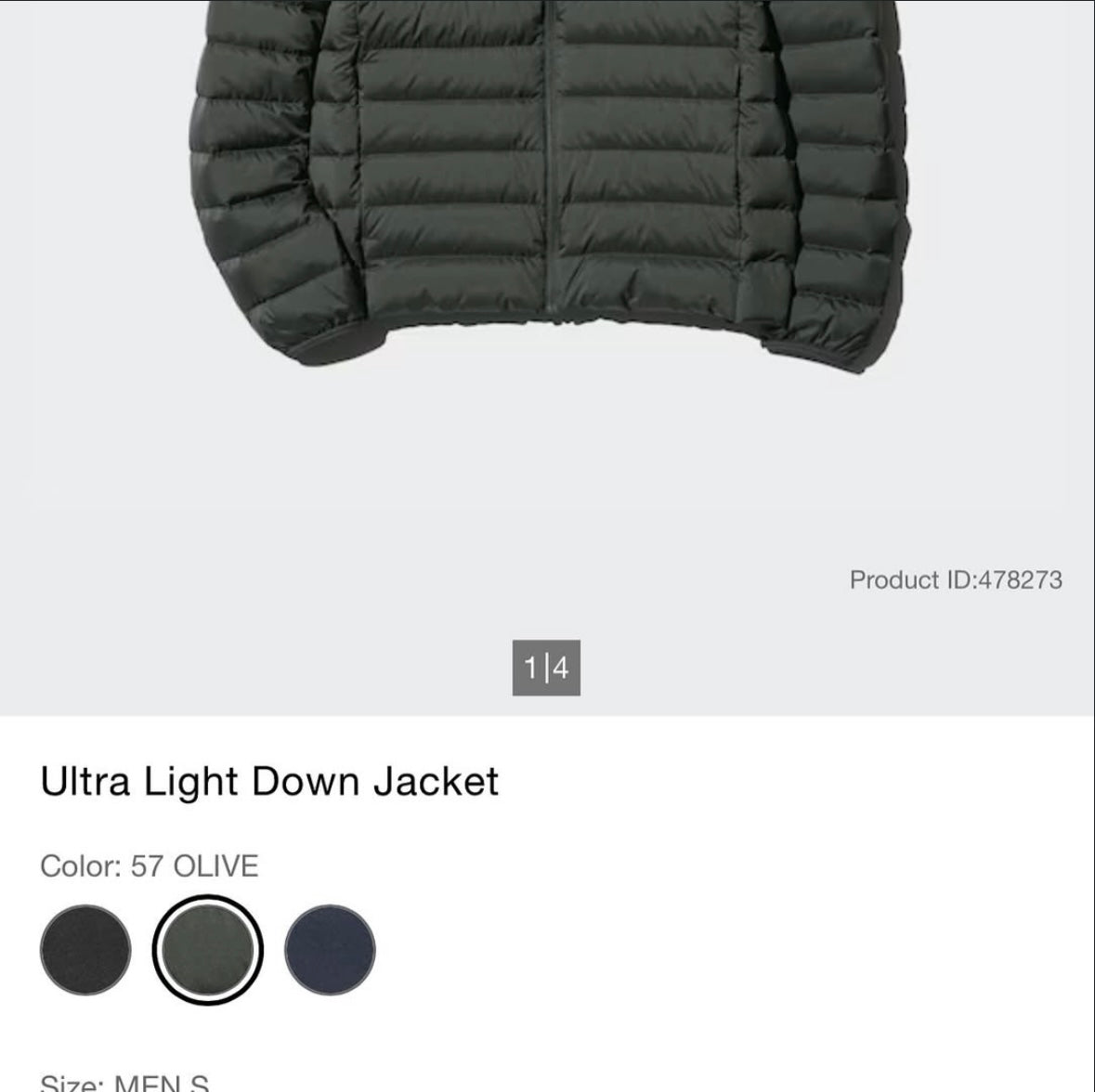 Uniqlo Ultra Light Down Water-repellent
Jacket