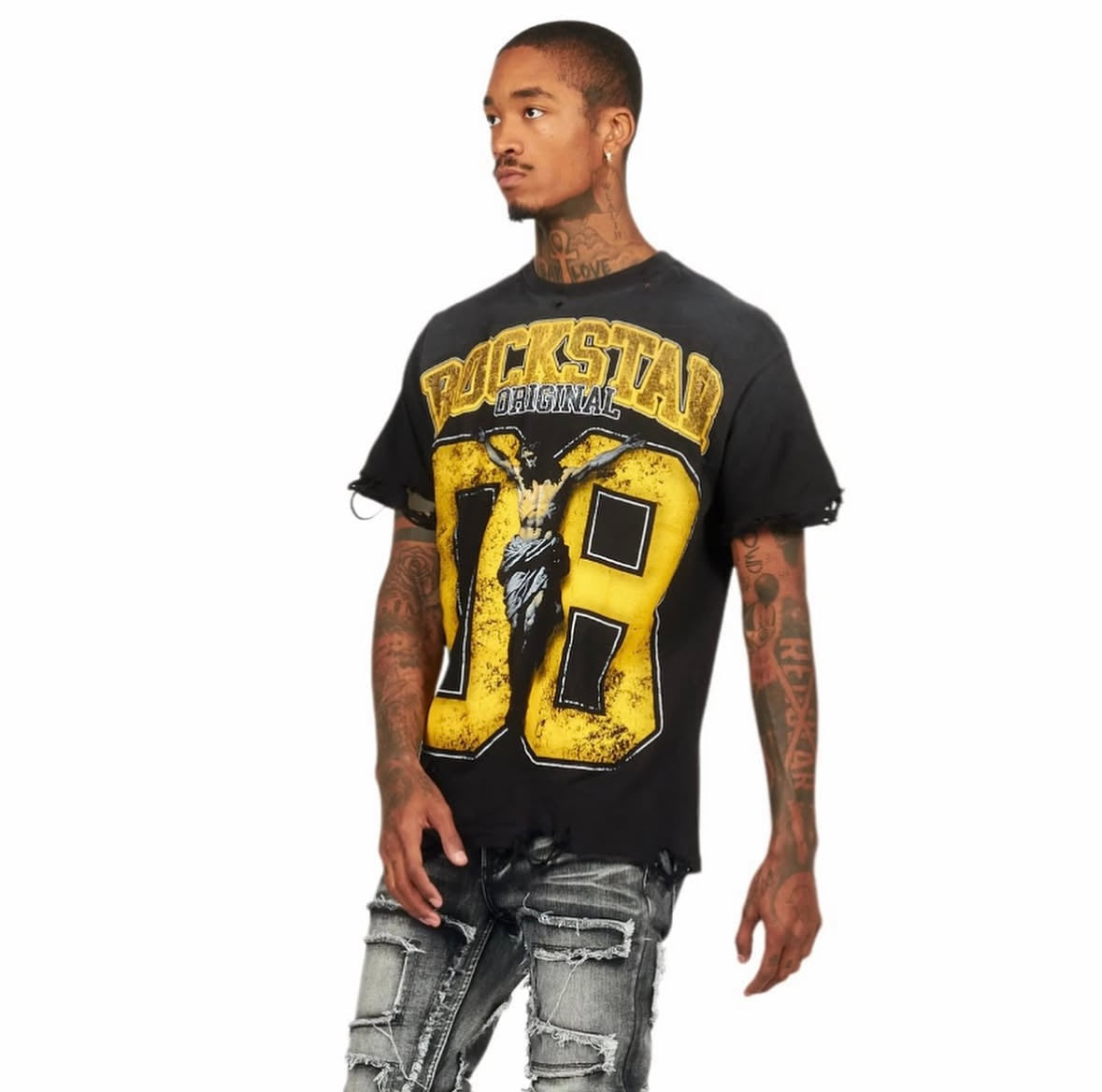 Fields Black/Pink Oversized Graphic T-Shirt