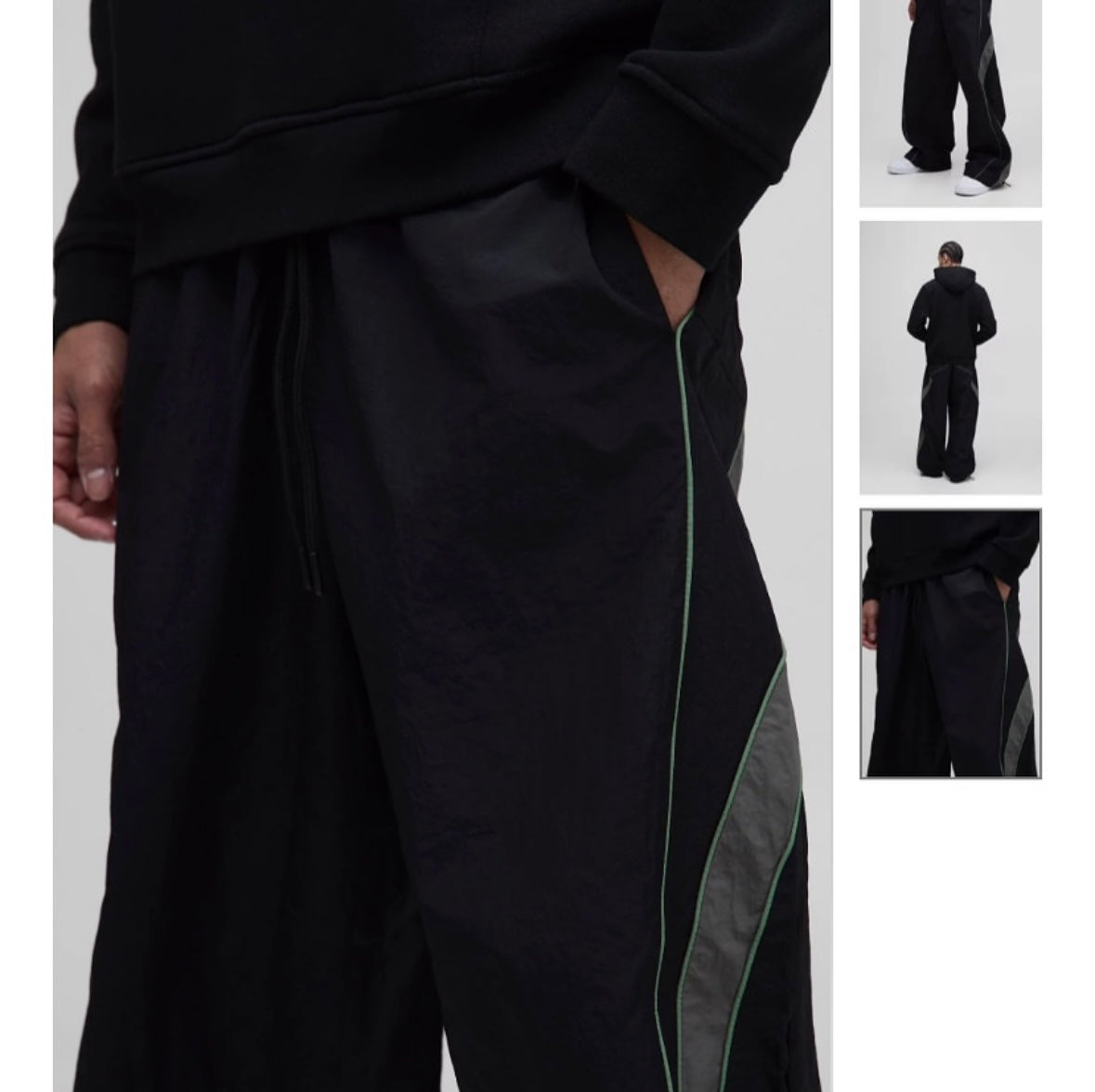 Elasticated Waist Piping Detail Parachute
Pants