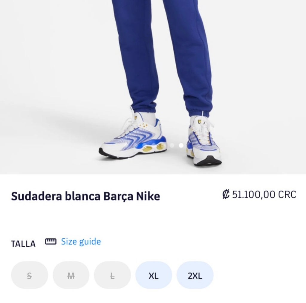 White Barça Nike Hoodie