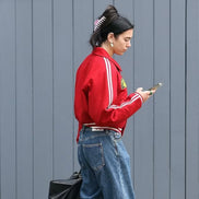 Waine Varsity Boxy Unisex Jacket