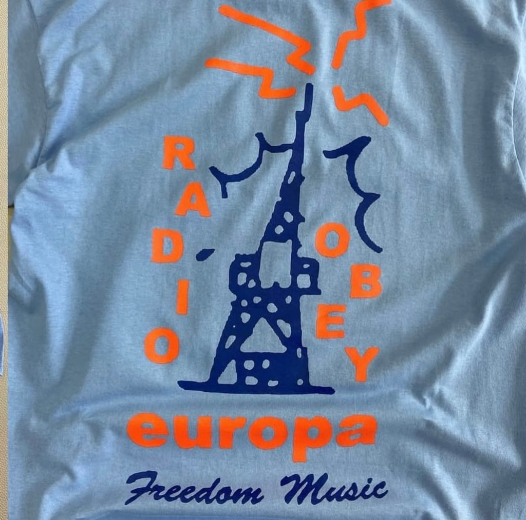 Obey Radio Europa Classic T-Shirt Digital Violet