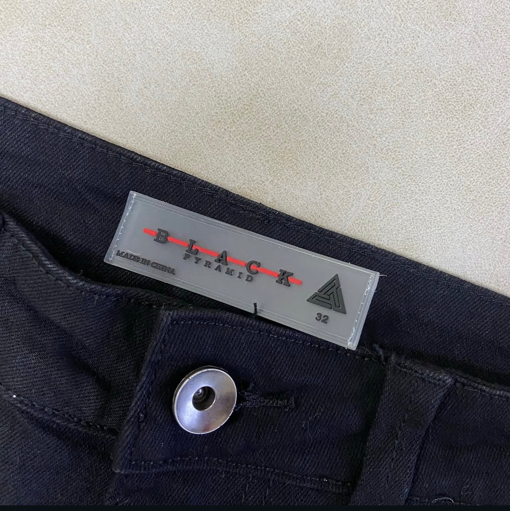 Black Pyramid Patchwork Jeans By Chris Brown