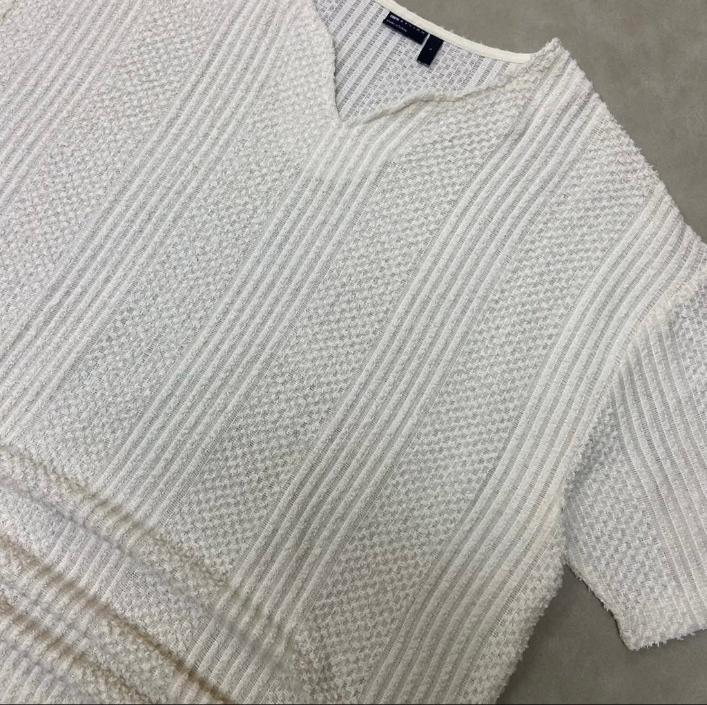 ASOS DESIGN t-shirt with deep v neck in textured