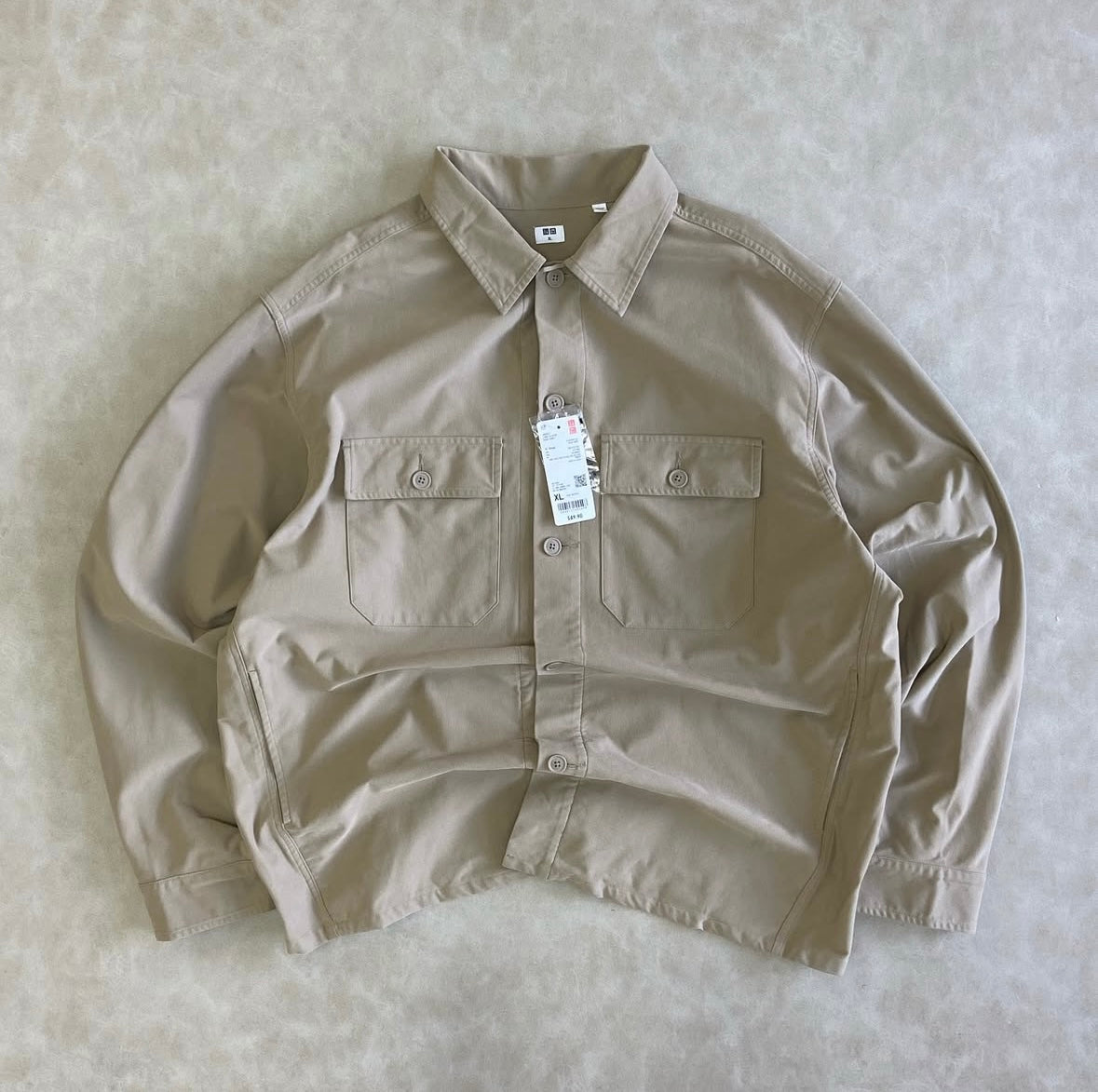 Beige Overshirt Uniqlo