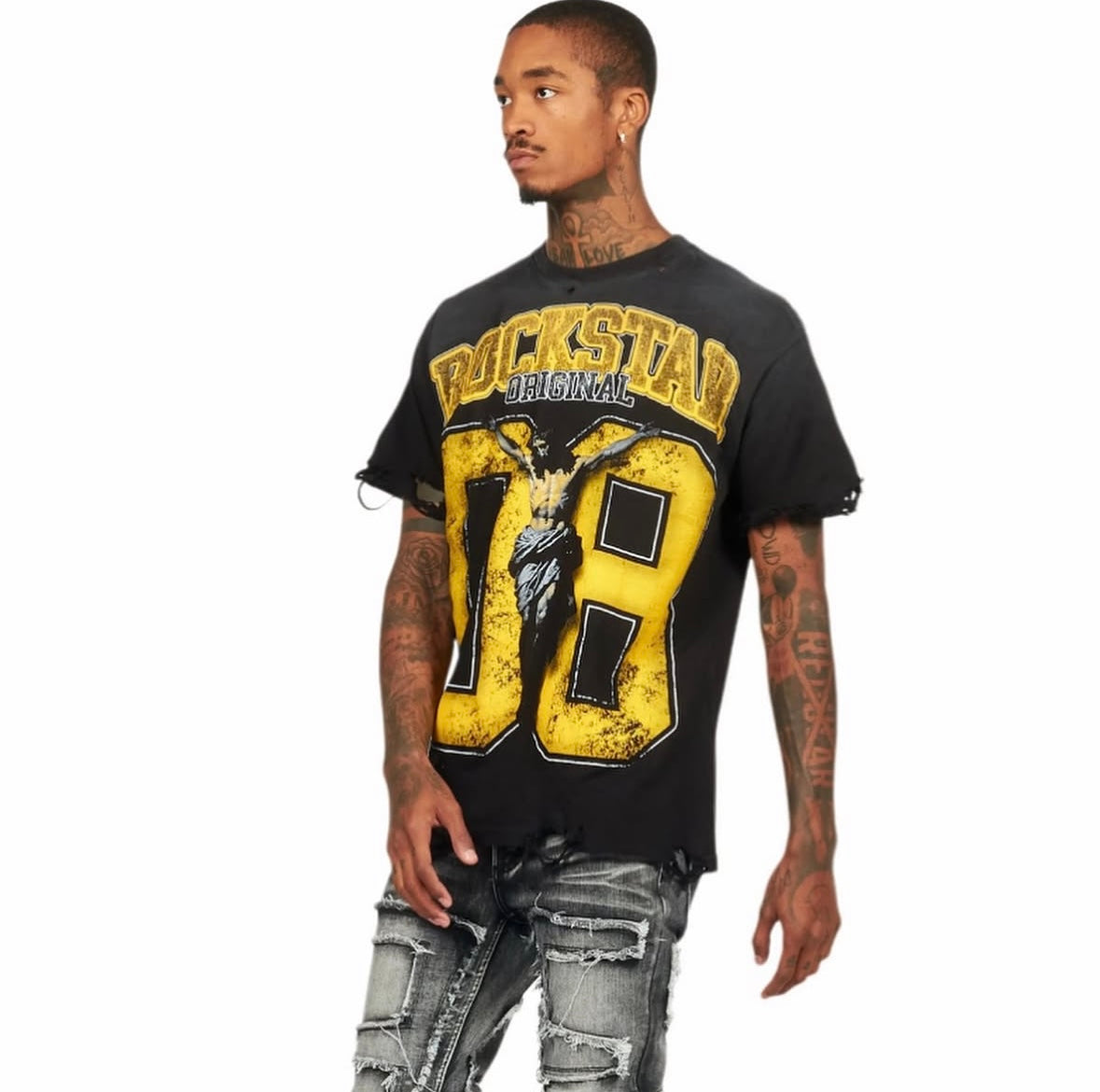 Fields Black/Yellow Oversized Graphic T-
Shirt